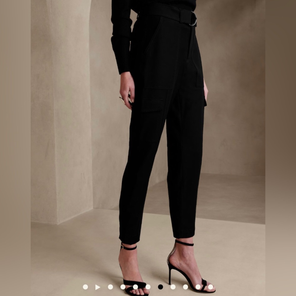 Banana Republic Slim Fit Stretch Cargo Pants - Black